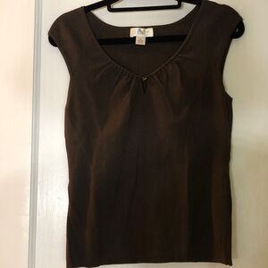 LOFT Dark Brown Tank Top